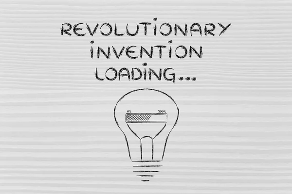 Концепція розробки революційного винаходу — стокове фото
