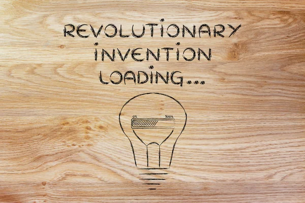 Conceito de desenvolver uma invenção revolucionária — Fotografia de Stock
