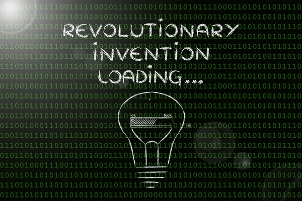 Conceito de desenvolver uma invenção revolucionária — Fotografia de Stock