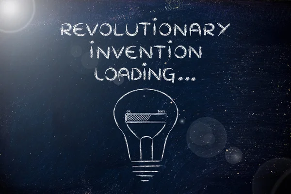 Koncept för att utveckla en revolutionerande uppfinning — Stockfoto
