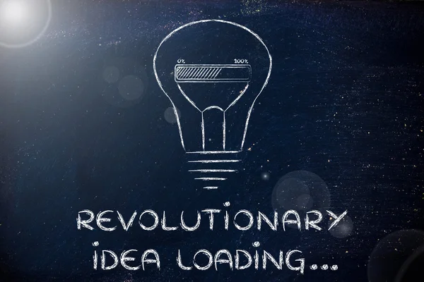 Concept de développement d'une idée révolutionnaire — Photo