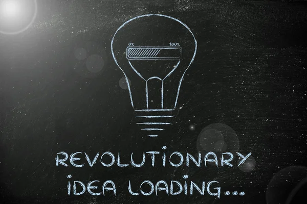 Concept of developing a revolutionary idea — Stock Photo, Image