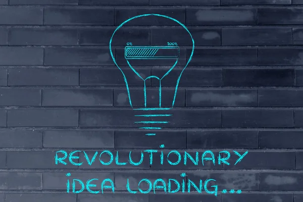 Concept of developing a revolutionary idea — Stock Photo, Image