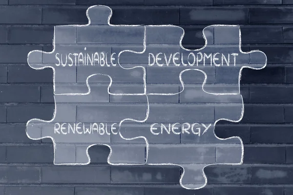 Ilustração da economia verde e das energias renováveis — Fotografia de Stock