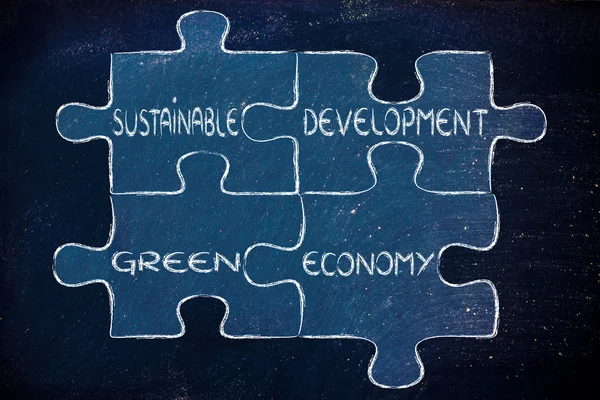 Sustainable development and green economy illustration — Stock Photo, Image