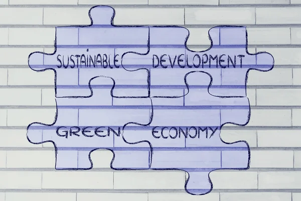 Sustainable development and green economy illustration — Stock Photo, Image