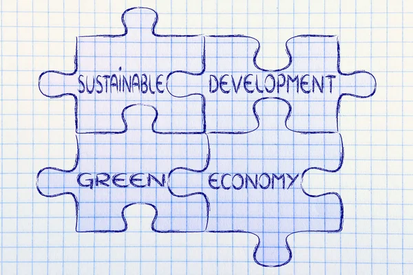 sustainable development and green economy illustration