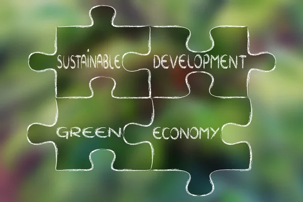 Sustainable development and green economy illustration — Stock Photo, Image