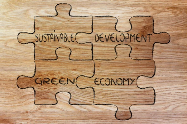 Desarrollo sostenible e ilustración de la economía verde —  Fotos de Stock