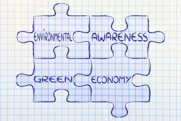 Sensibilização para o ambiente e ilustração da economia verde — Fotografia de Stock