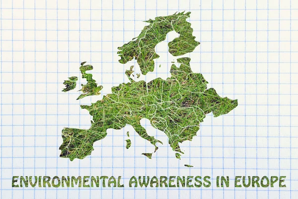 concept of environmental awareness with Map of europe