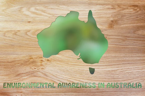 Concept of ecology and green economy with Australia map — Stock Photo, Image