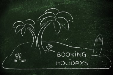 Metin ile rezervasyon tatil ada çöl