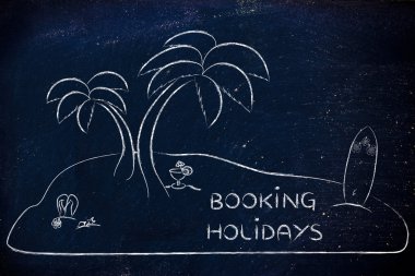 Metin ile rezervasyon tatil ada çöl