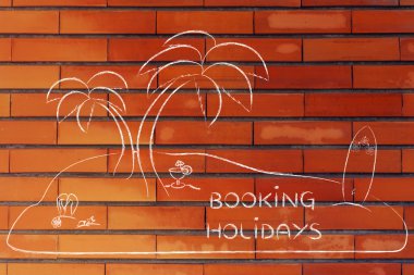 Metin ile rezervasyon tatil ada çöl