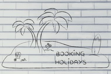 Metin ile rezervasyon tatil ada çöl
