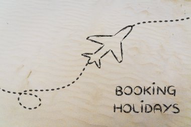Rezervasyon yaz tatil illüstrasyon