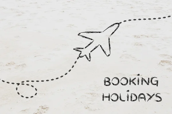 Booking sommerferie illustration - Stock-foto