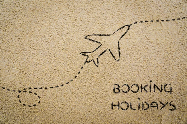 Booking summer holidays illustration — Stock Photo, Image