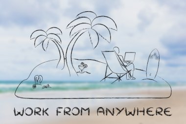 concept of Work from anywhere clipart