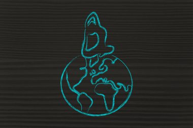 Yoga, pozlar ve meditasyon illüstrasyon