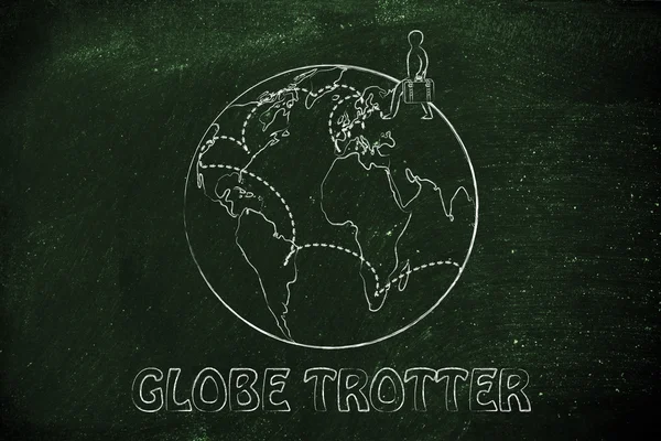 Being a globetrotter illustration — Stock Photo, Image