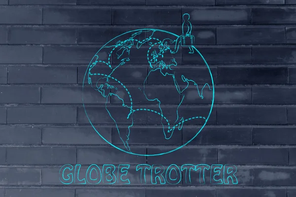 Wordt een globetrotter illustratie — Stockfoto