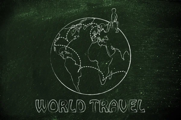 Παγκόσμια ταξιδιωτική απεικόνιση — Φωτογραφία Αρχείου
