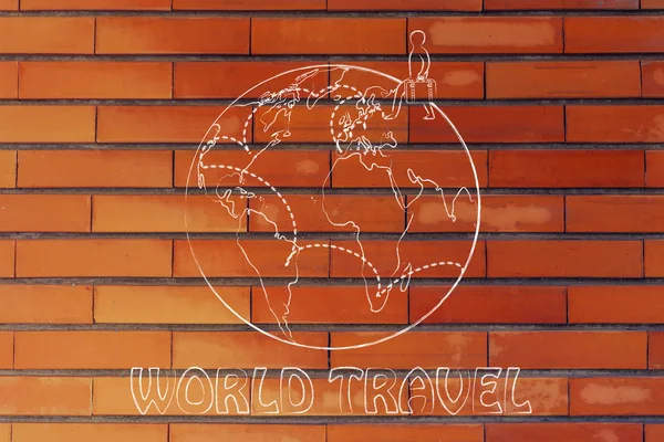 Weltreise-Illustration — Stockfoto