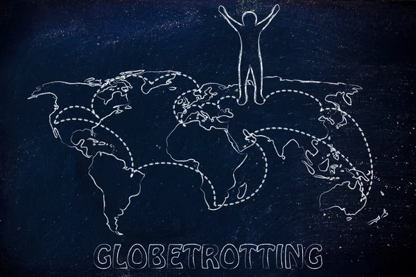 Concept of Globetrotter life — Stock Photo, Image