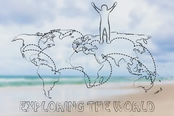 Concept of Exploring the world — Stock Photo, Image