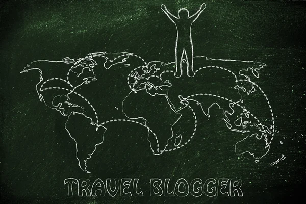 Cestovní blogger život — Stock fotografie