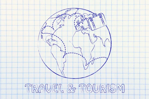Concept of tourism and travel industry — Stock Photo, Image