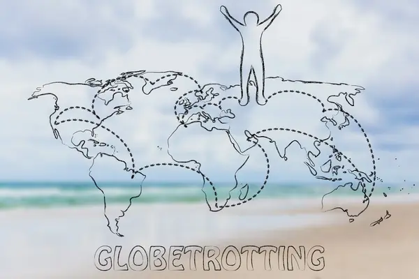 Concept van Globetrotter leven — Stockfoto