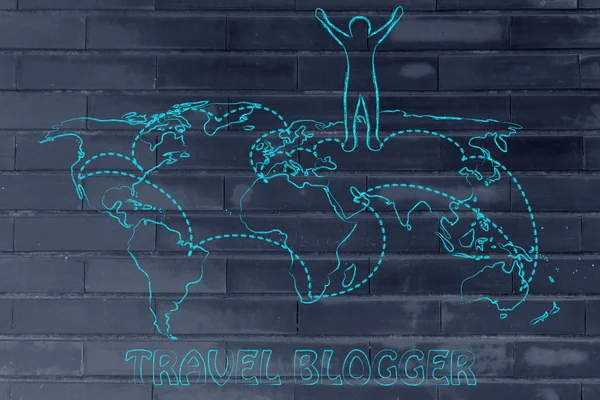 Travel blogger élete — Stock Fotó