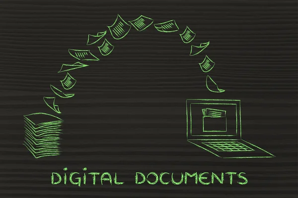 Concepto de documentos digitales — Foto de Stock