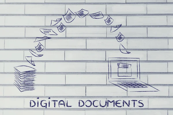 Concepto de documentos digitales — Foto de Stock