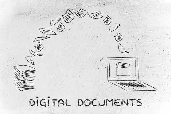 Concetto di documenti digitali — Foto Stock