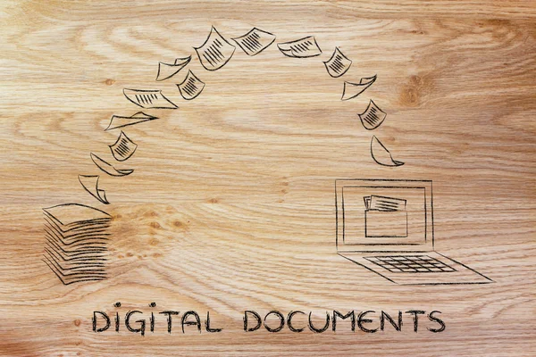 Concept of digital documents — Stock Photo, Image