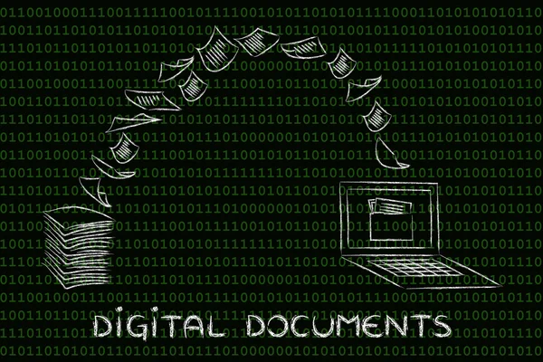 Concept of digital documents — Stock Photo, Image