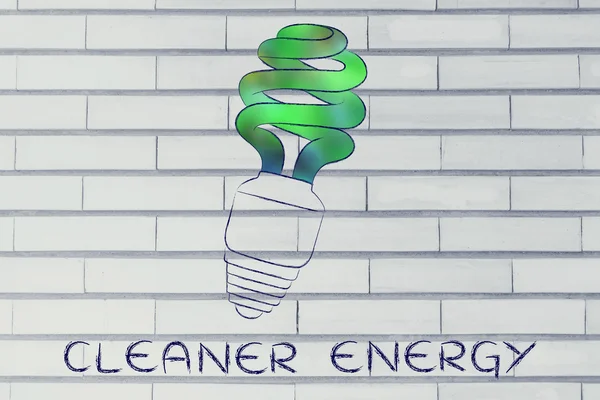 Ilustração de energia mais limpa — Fotografia de Stock