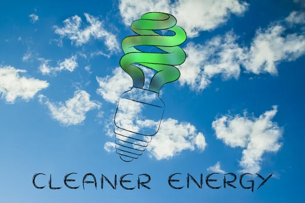 Ilustração de energia mais limpa — Fotografia de Stock