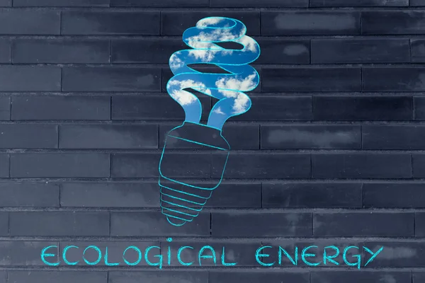 Ekologické energetické koncepce — Stock fotografie