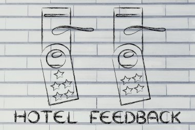 Otel geribildirim illüstrasyon