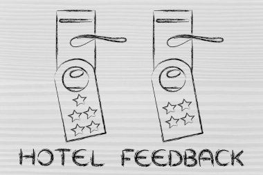 Otel geribildirim illüstrasyon