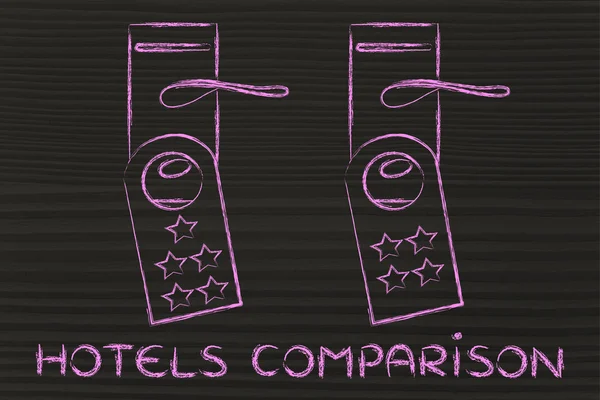 Otel illüstrasyon karşılaştırma