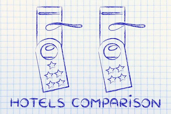 Comparación de la ilustración del hotel — Foto de Stock