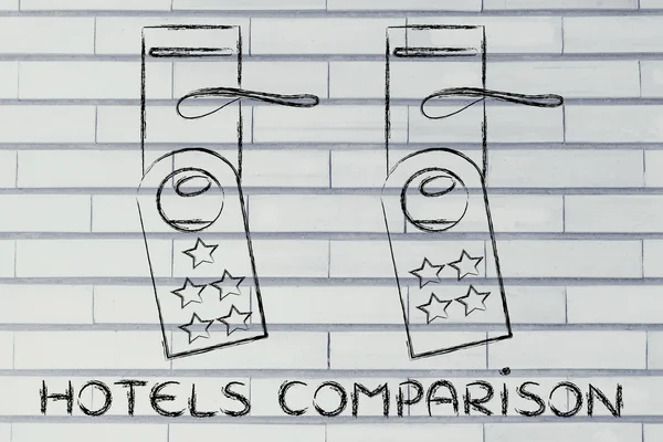 Comparación de la ilustración del hotel — Foto de Stock