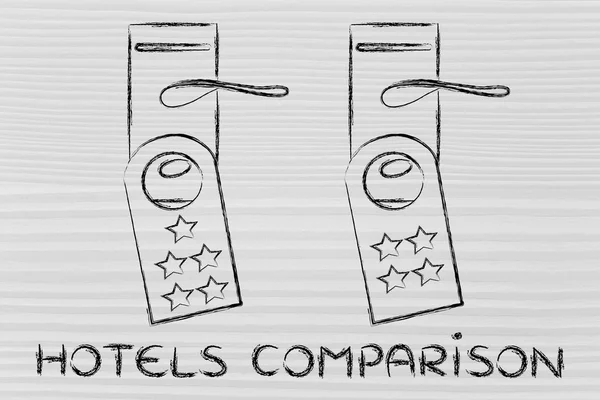 Comparación de la ilustración del hotel — Foto de Stock
