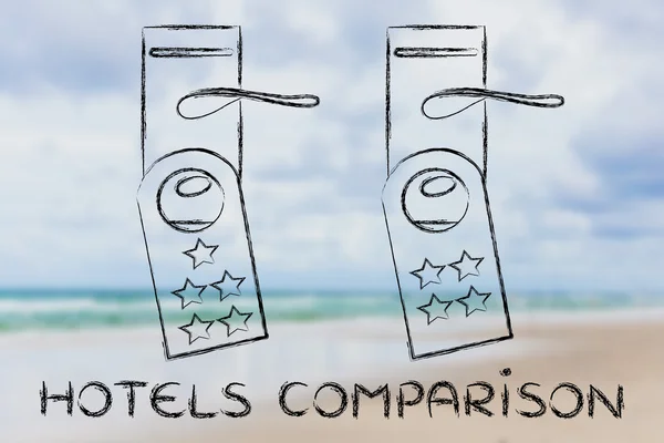 Porovnávání hotel ilustrace — Stock fotografie